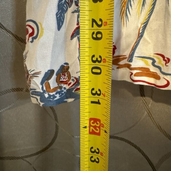 Vintage Pineapple Connection Hawaiian L Button Up SS Shirt Hula Island Palm Tree - Picture 5 of 6